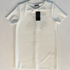 Zara Woman’s White Textured Dress (Basic Collection)